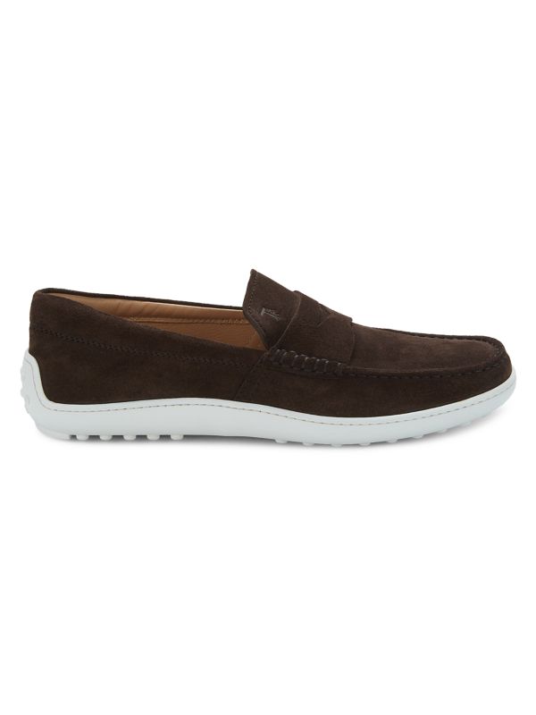 Tod's Suede Penny Driving Loafers